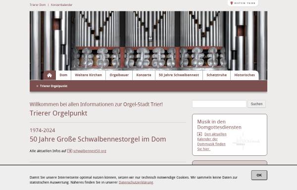 Vorschau von www.trierer-orgelpunkt.de, Orgel- und Kirchenmusik in Trier und Umgebung