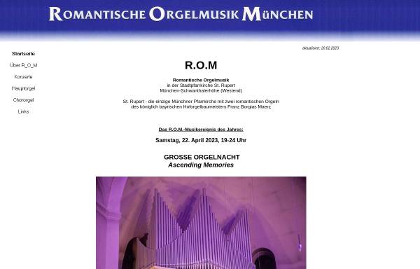 Vorschau von www.romantische-orgelmusik.de, Romantische Orgelmusik München