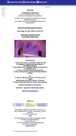 Vorschau der mobilen Webseite www.romantische-orgelmusik.de, Romantische Orgelmusik München