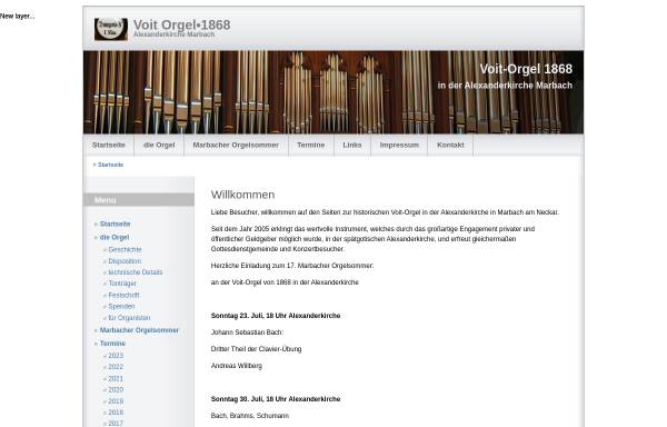 Vorschau von www.voit-orgel-marbach.de, Voit Orgel