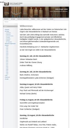 Vorschau der mobilen Webseite www.voit-orgel-marbach.de, Voit Orgel