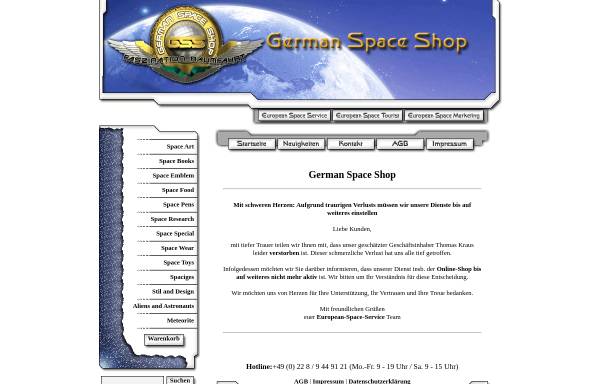 Vorschau von www.german-space-shop.de, German-Space-Shop, Thomas Kraus