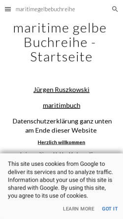 Vorschau der mobilen Webseite sites.google.com, Jürgen Ruszkowski