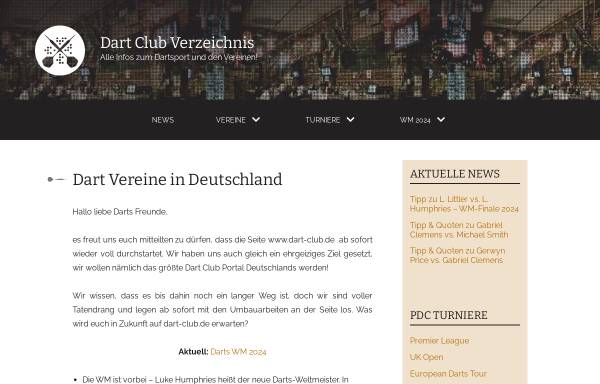 Vorschau von www.dart-club.de, Dart-Club