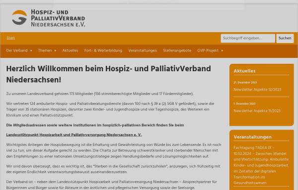 Vorschau von www.hospiz-nds.de, Hospiz Landesarbeitsgemeinschaft Niedersachsen e.V.