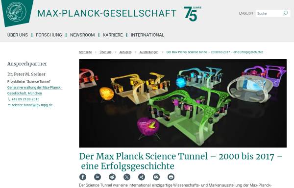 Vorschau von www.sciencetunnel.de, ScienceTunnel