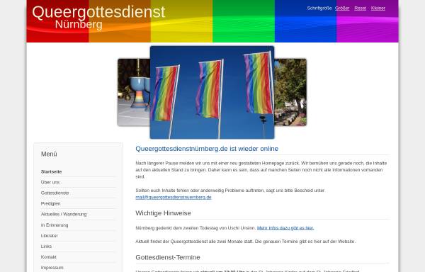 Vorschau von www.queergottesdienstnuernberg.de, Queergottesdienst Nürnberg