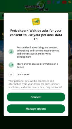 Vorschau der mobilen Webseite www.freizeitpark-welt.de, Freizeitpark-Welt.de
