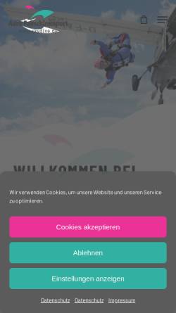 Vorschau der mobilen Webseite www.skydive.de, Aero Fallschirmsport