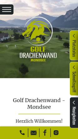 Vorschau der mobilen Webseite www.gcdrachenwand.at, Golfclub Drachenwand
