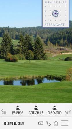 Vorschau der mobilen Webseite www.golf-sterngartl.at, Golfclub Sterngartl
