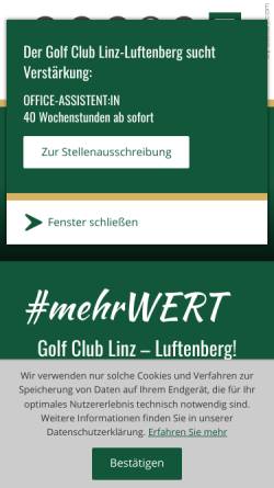 Vorschau der mobilen Webseite gclinz-luftenberg.at, Linzer Golf Club Luftenberg