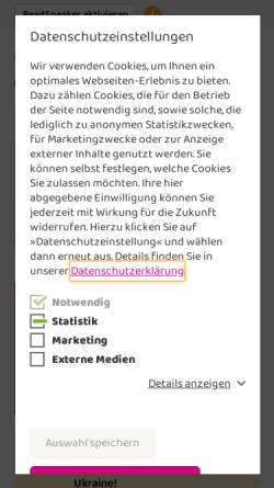 Vorschau der mobilen Webseite www.fruehgeborene.de, Das frühgeborene Kind e.V.