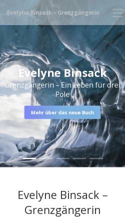 Vorschau der mobilen Webseite binsack.ch, Binsack, Evelyne