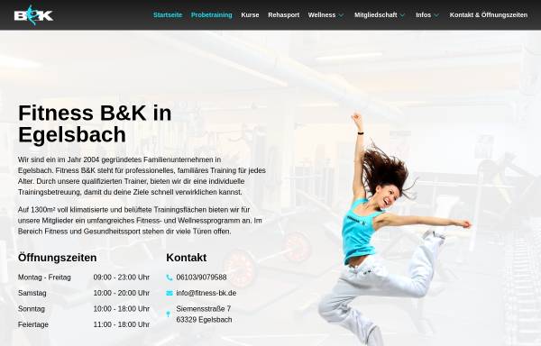 Vorschau von www.fitness-bk.de, Fitness B&K GmbH