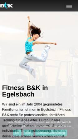 Vorschau der mobilen Webseite www.fitness-bk.de, Fitness B&K GmbH