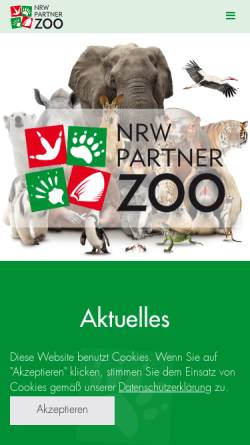 Vorschau der mobilen Webseite www.partnerzoo.de, NRW Partnerzoos