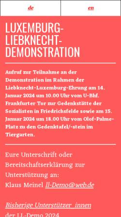 Vorschau der mobilen Webseite www.ll-demo.de, Liebknecht-Luxemburg-Demo