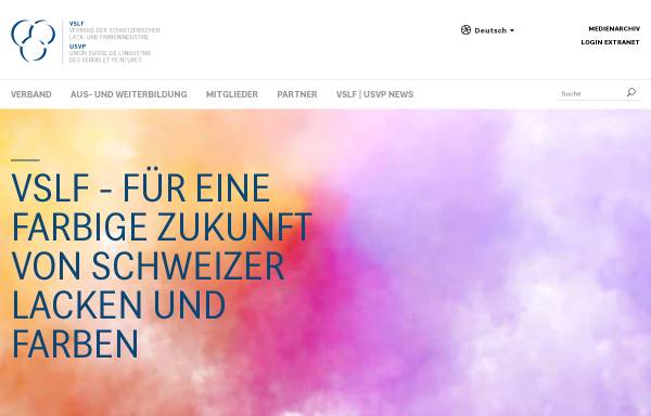 Vorschau von www.vslf.ch, Verband der Schweizerischen Lack- und Farbenfabrikanten