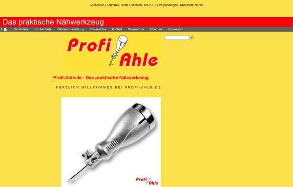 Vorschau von www.profi-ahle.de, Die Profi-Ahle