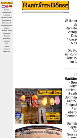 Vorschau der mobilen Webseite www.raritaetenboerse.com, Raritätenbörse Ruhrgebiet