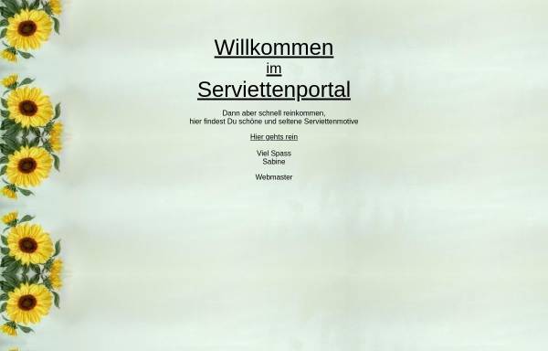 Vorschau von www.serviettenportal.de, Servietten- und Taschentücher-Portal