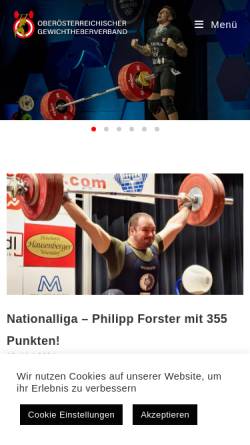 Vorschau der mobilen Webseite ooegv.net, Oberösterreichischer Gewichtheberverband (OÖGV)