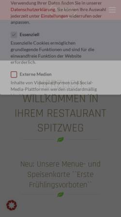 Vorschau der mobilen Webseite www.restaurant-spitzweg.de, Restaurant Spitzweg