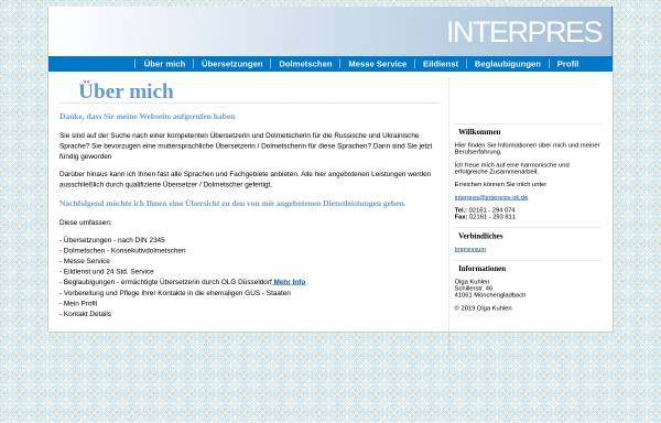 Vorschau von www.interpres-ok.de, Olga Kuhlen