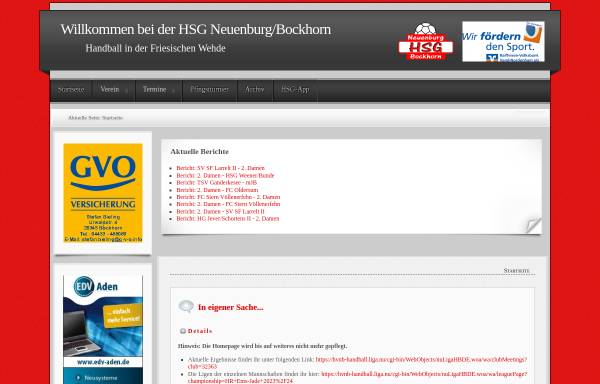 Vorschau von www.hsg-neuenburg.de, HSG Neuenburg /Bockhorn