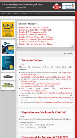 Vorschau der mobilen Webseite www.hsg-neuenburg.de, HSG Neuenburg /Bockhorn