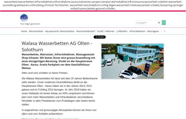 Vorschau von www.wasserbett-schweiz.ch, Walasa Wasserbetten GmbH