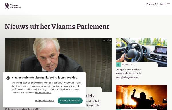 Vorschau von www.vlaamsparlement.be, Flämisches Parlament