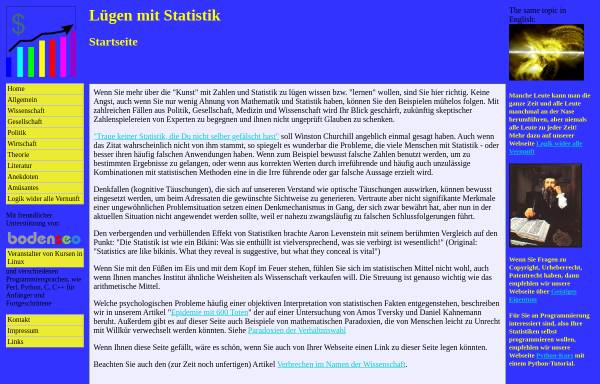 Vorschau von www.klein-singen.de, Vom unlauteren Umgang mit der Mathematik