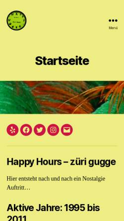 Vorschau der mobilen Webseite www.happyhours.ch, Happy Hours Züri-Gugge