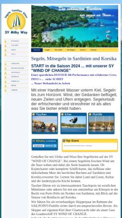 Vorschau der mobilen Webseite www.sy-milkyway.de, Wisniewski, Heinz Michael - SY Milky Way