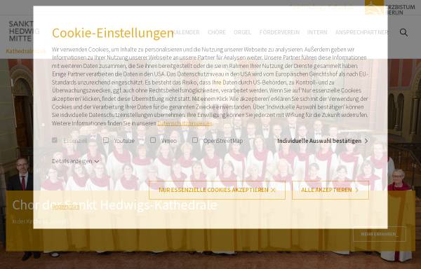 Vorschau von www.domsingschule-berlin.de, Chor der St. Hedwigs-Kathedrale