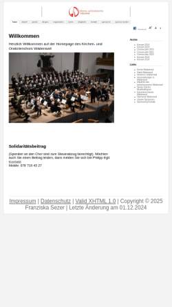 Vorschau der mobilen Webseite www.kuow.ch, Kirchen- und Oratorienchor Wädenswil