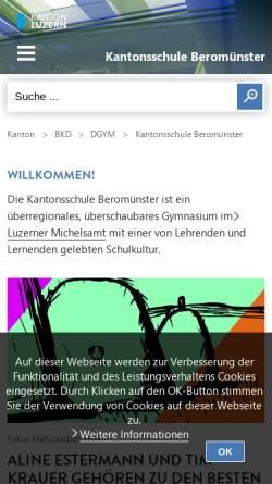 Vorschau der mobilen Webseite www.ksb-lu.ch, Beromünster