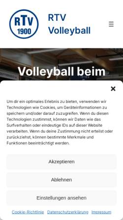 Vorschau der mobilen Webseite www.rtv-volleyball.de, Rumelner TV