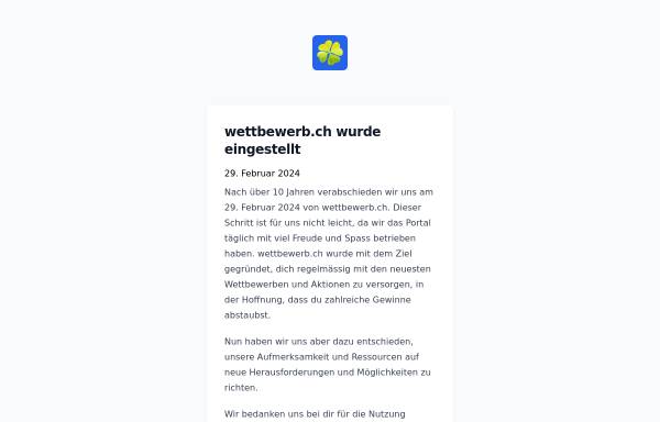 Vorschau von www.wettbewerb.ch, Wettbewerb.ch