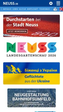 Vorschau der mobilen Webseite www.neuss.de, Stadtarchiv Neuss