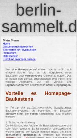 Vorschau der mobilen Webseite www.berlin-sammelt.de, Berlin sammelt