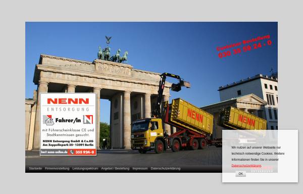 Vorschau von www.nenn-entsorgung.de, Nenn Entsorgung GmbH & Co. KG