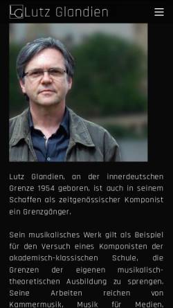 Vorschau der mobilen Webseite www.lutzglandien.de, Glandien, Lutz