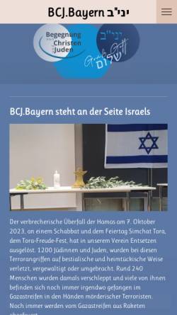 Vorschau der mobilen Webseite www.bcj.de, Begegnung von Christen und Juden in Bayern