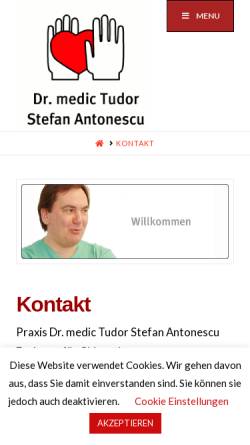 Vorschau der mobilen Webseite antonescu.com, Antonescu, Dr. med. Tudor Stefan