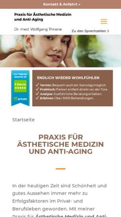Vorschau der mobilen Webseite www.aesthetic-antiaging.de, Thriene, Dr. med. Wolfgang, Praxis für Ästhetische Medizin und Anti-Aging