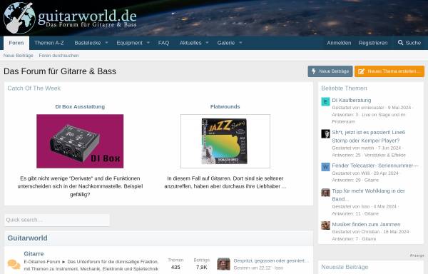 Vorschau von www.guitarworld.de, Guitarworld - Das Forum für Gitarre und Bass