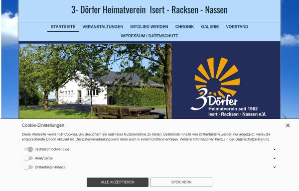 Vorschau von www.heimatverein-isert-racksen-nassen.de, 3-Dörfer Heimatverein Isert - Racksen - Nassen